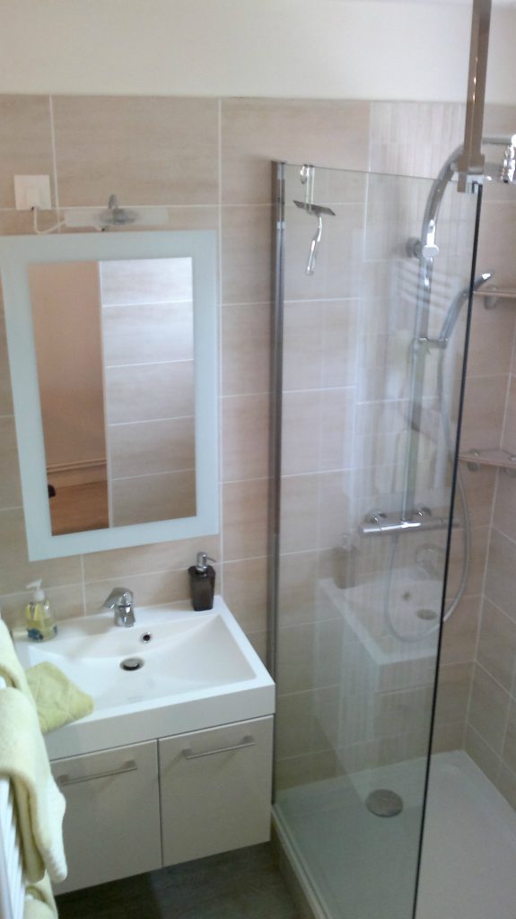 chambre hôtes Houlgate, grande douche plain pied